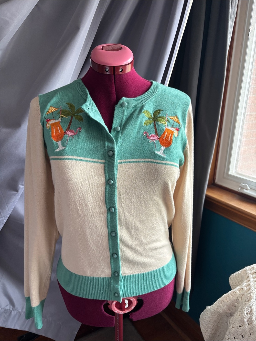 Voodoo Vixen flamingo cocktail cardi
